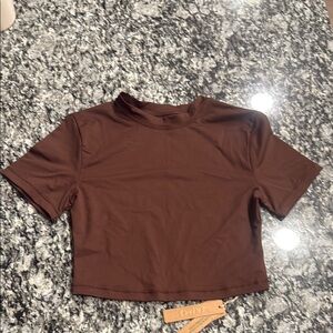 Skims Signature Swim Cropped Top